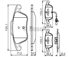 Bosch 0986494538 klocki hamulc. audi a4 (b8)  08- przód, audi a5 (8t3)