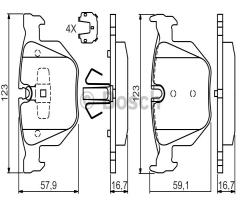 Bosch 0986494540 klocki hamulc. bmw 3 e90  05- tył, bmw 3 (e91) touring 