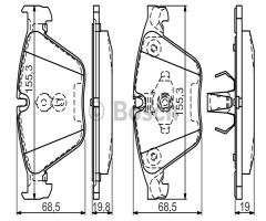 Bosch 0986494549 klocki hamulc. bmw 5 f10  10- przód, bmw 5 (f10, f18)