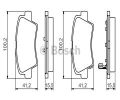 Bosch 0986494557 klocki hamulc. hyundai i30  11- tył, hyundai i30 (gd), kia rio iii (ub)