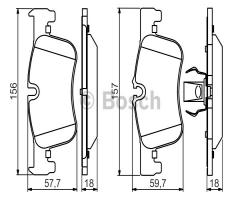 Bosch 0986494561 klocki hamulc. bmw 1 f20,f21  10- przód, bmw 1 (f20)