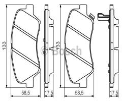 Bosch 0986494563 klocki hamulc. kia rio iii  11- przód, kia rio iii (ub)