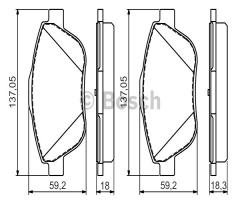 Bosch 0986494564 klocki hamulc. citroen ds3  11- przód, citroËn ds3