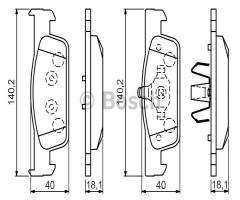 Bosch 0986494661 klocki hamulc. renault clio iv  12- przód, dacia sandero ii, renault clio iv