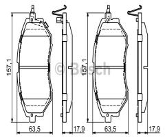 Bosch 0986494679 klocki hamulc. subaru qutback  15- przód, subaru outback (bm, br)