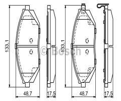 Bosch 0986494684 klocki hamulc. chevrolet spark  10- przód, chevrolet spark (m300)