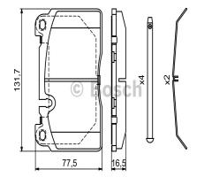 Bosch 0986494694 klocki hamulc. audi q5  12- przód, porsche macan