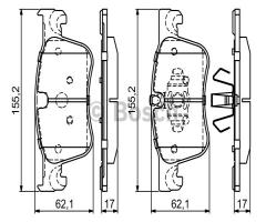 Bosch 0986494695 klocki hamulc. citroen c4 picasso ii  13- przód, citroËn c4 grand picasso ii