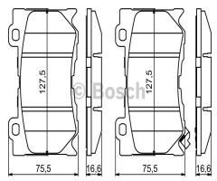 Bosch 0986494707 klocki hamulc. nissan 370z  09- przód, infiniti fx, nissan 370 z (z34)