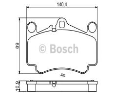 Bosch 0986494710 klocki hamulc. porsche 911 (997)  04-, porsche 911 (996)