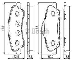 Bosch 0986494713 klocki hamulc. citroen c-elysee  12- przód, citroËn c-elysee, peugeot 301