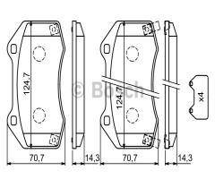 Bosch 0986494718 klocki hamulc. opel corsa e  14- przód, opel corsa d