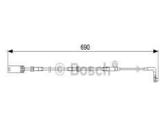 Bosch 1987473046 czujnik klock. hamulc., bmw 5 (e60)