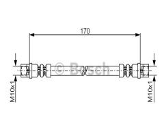 Bosch 1987476010 przewód hamulcowy giętki, audi a6 (4a, c4)