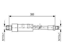 Bosch 1987476074 przewód hamulcowy giętki bmw 3 e30  82-92 przód, alpina b7 (e65), bmw 3 (e30)