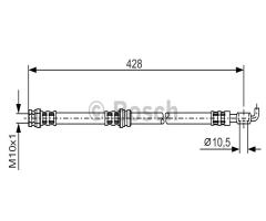 Bosch 1987476166 przewód hamulcowy giętki, mitsubishi carisma (da_), volvo s40 i (vs)