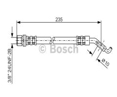 Bosch 1987476207 przewód hamulcowy giętki, toyota corolla (zze12_, nde12_, zde12_)