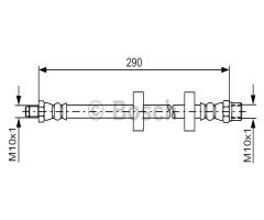Bosch 1987476334 przewód hamulcowy giętki, audi 50 (86), vw polo (86)