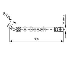 Bosch 1987476365 przewód hamulcowy giętki, opel vectra c, saab 9-3 (ys3f)