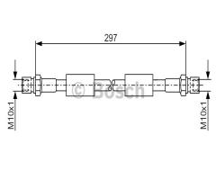 Bosch 1987476380 przewód hamulcowy giętki, vw garbus