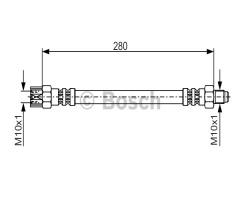 Bosch 1987476396 przewód hamulcowy giętki mercedes w123, w124, mercedes-benz 190 (w201)