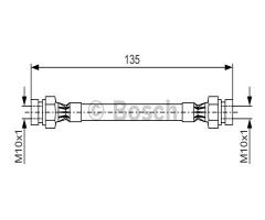 Bosch 1987476400 przewód hamulcowy giętki, seat toledo i (1l), vw golf iii (1h1)