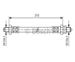 Bosch 1987476407 przewód hamulcowy giętki, ford sierra hatchback (gbc, gbg)