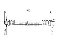 Bosch 1987476453 przewód hamulcowy giętki, mercedes-benz klasa a (w169)