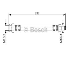 Bosch 1987476502 przewód hamulcowy giętki, hyundai pony (x-2), mitsubishi colt i (a15_a)