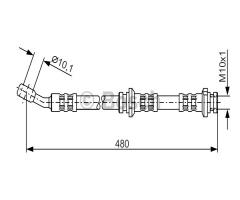 Bosch 1987476802 przewód hamulcowy giętki, nissan almera i hatchback (n15)