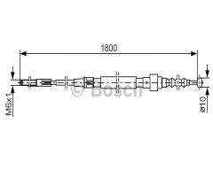 Bosch 1987477165 linka hamulca ręcznego, vw golf ii (19e, 1g1)