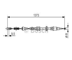 Bosch 1987477309 linka hamulca ręcznego, chevrolet corsa sedan, opel corsa b (73_, 78_, 79_)