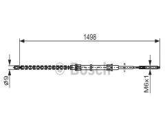 Bosch 1987477338 linka hamulca ręcznego vw golf iii  91-97, vw golf iii (1h1)