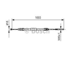 Bosch 1987477532 linka hamulca ręcznego bmw 3 e46  98-06 lt, bmw 3 (e46)