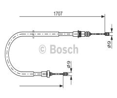 Bosch 1987477587 linka hamulca ręcznego peugeot 206  98-, peugeot 206 hatchback (2a/c)