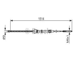 Bosch 1987477695 linka hamulca ręcznego vw polo  -01 (+abs), seat ibiza ii (6k1), skoda superb (3t4)