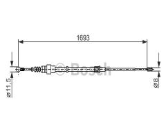 Bosch 1987477698 linka hamulca ręcznego skoda octavia  99-10, audi a3 (8l1), seat toledo ii (1m2)