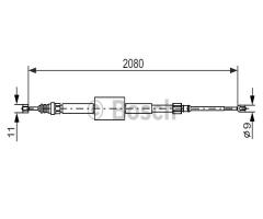 Bosch 1987477787 linka hamulca ręcznego, renault megane ii kombi (km0/1_)