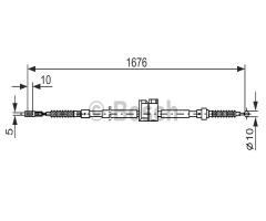 Bosch 1987477815 linka hamulca ręcznego audi a6 quattro  94-97 p, audi 100 (44, 44q, c3)