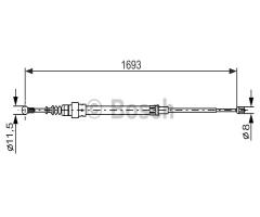 Bosch 1987477817 linka hamulca ręcznego, seat toledo ii (1m2), skoda octavia combi (1u5)