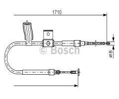 Bosch 1987477829 linka hamulca ręcznego, fiat strada pick-up (178e)