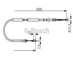 Bosch 1987477923 linka hamulca ręcznego, audi a4 (8e2, b6), seat exeo (3r2)