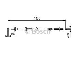 Bosch 1987477926 linka hamulca ręcznego, fiat panda (169)