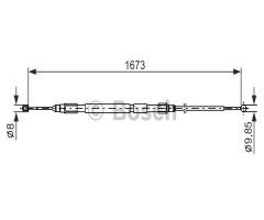 Bosch 1987477947 linka hamulca ręcznego, bmw 5 (e60)