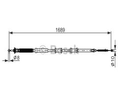 Bosch 1987477975 linka hamulca ręcznego, fiat punto evo (199)