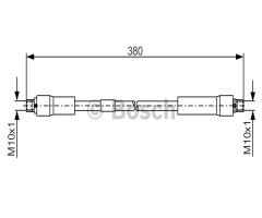 Bosch 1987481324 przewód hamulcowy giętki audi a8  03-09  przód, audi a8 (4e_)