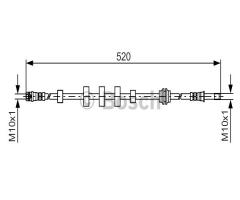 Bosch 1987481431 przewód hamulcowy giętki audi a4  07- przód, audi a5 (8t3)