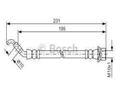 Bosch 1987481562 przewód hamulcowy giętki, toyota auris (nre15_, zze15_, ade15_, zre15_, nde15_)