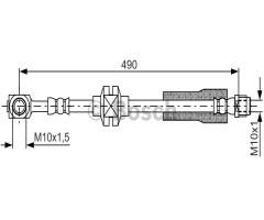 Bosch 1987481809 przewód hamulcowy giętki, chevrolet malibu (v300), saab 9-5 (ys3g)