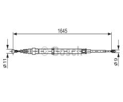 Bosch 1987482191 linka hamulca ręcznego skoda fabia  99-, seat ibiza iv (6l1), skoda fabia (6y2)